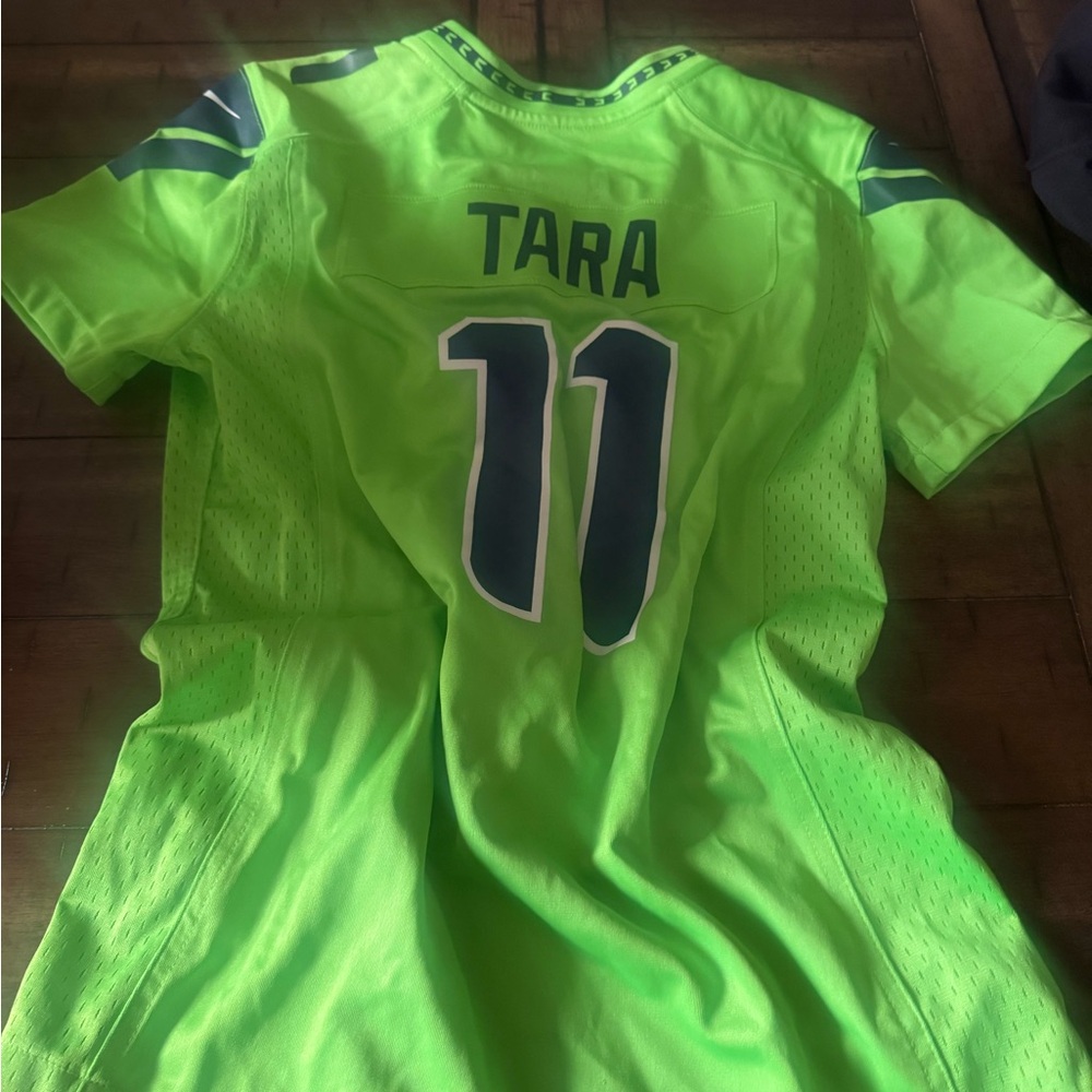 Used Seattle Seahawks Nike Women's  Game Jersey-On the back “Tara” imprinted.